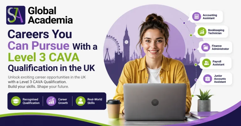 Careers You Can Pursue With a Level 3 CAVA Qualification in the UK – professional learner using a laptop with UK career opportunities highlighted